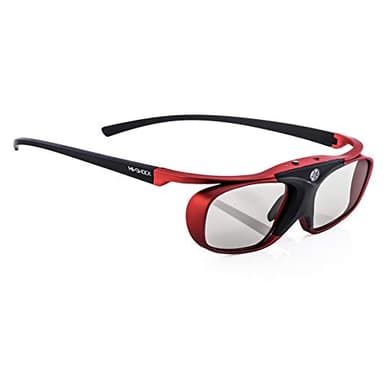 Hi-SHOCK BT Pro Scarlet Heaven Lunettes actives 3D pour TV 3D compatibles avec Sony, Samsung, Panasonic - SSG-3570CR, FPS3D08, TDG-BT500A, TY-ER3D5ME / TY-ER3D6M - 120 Hz - rechargeables