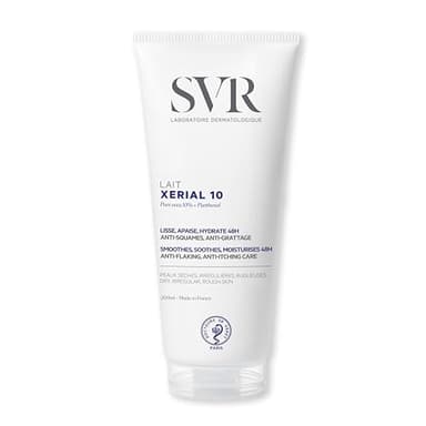 SVR - Xérial 10 Lait Corps - Hydratation 48H anti-squames - Pour peaux sèches à très sèches sujettes aux démangeaisons - Urée pure 10%, panthénol, beurre de karité - 200 ml