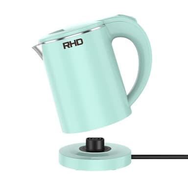 0.5L Petite bouilloire électrique portable pour faire bouillir l'eau, bouilloire de voyage en acier inoxydable, théière à ébullition rapide, parfaite pour la cuisine en voyage, le café, le thé (vert)
