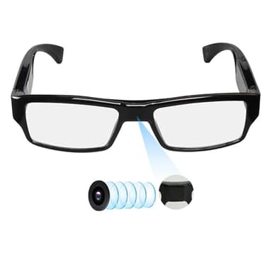Hereta Lunettes caméra espion avec support vidéo jusqu'à 256 Go carte TF 1080p Enregistreur vidéo portable (carte TF 32 Go incluse)