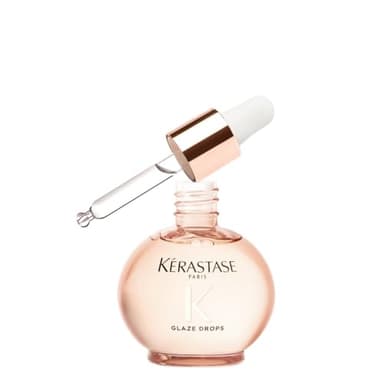 KERASTASE Gloss Absolu - Glaze Drops - Huile Cheveux Légère de Brillance - Adoucit & Discipline - 96H Ultra-Glossy - Huile de Rose Sauvage - Sans Fini Gras - Cheveux Longs Sujets aux Frisottis - 45 ml