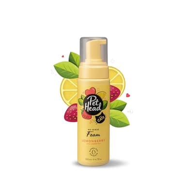 Pet Head Felin' Good Mousse sans rinçage pour Chats | Parfum fruité à l'aloe vera | Shampoing sec pour chats malodorants | Végétalien |Formule douce pour les chatons | 200 ml