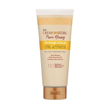 Creme of Nature Pure Honey, Crème Activatrice Boucles à l'Huile de Coco, Beurre de Karité et Miel, Soin des Cheveux Bouclés, Frisés et Crépus, Hair Curler, Produit Cheveux Sans Sulfates - 310ml