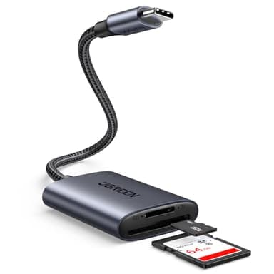 UGREEN Lecteur Carte SD USB C Adaptateur Carte MicroSD 5Gbps Super Vitesse en Aluminium SD Card Reader Simultané à Lire et Écrire Compatible avec iPhone 17 Pro Max Air 16 Galaxy S25 MacBook iPad Pro