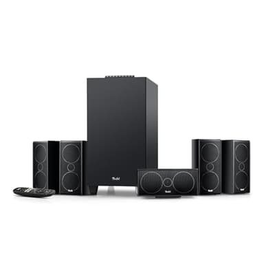 Teufel CONSONO 35 Concept Système de Son Surround 5.1 - Système Home Cinéma Complet avec récepteur Bluetooth et AV intégré, Dolby Audio, Fonction Carte Son USB-C, HDMI Arc CEC (Noir)