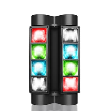 BETOPPER Lyre Led Jeu de Lumiere Soiree DJ DMX Spider Lumière Disco Professionnel 45W RGBW Eclairage Scène 7/15 CH Spot Soirée Projecteur Son Stroboscope pour Bar Fete Party Danse LM30A