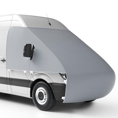 Btstil Bâche de protection pour pare-brise avant compatible avec camping-car Fiat Ducato à partir de 2006 à 2024, tissu Oxford 600D, protection avant, anti-condensation en hiver et protection solaire