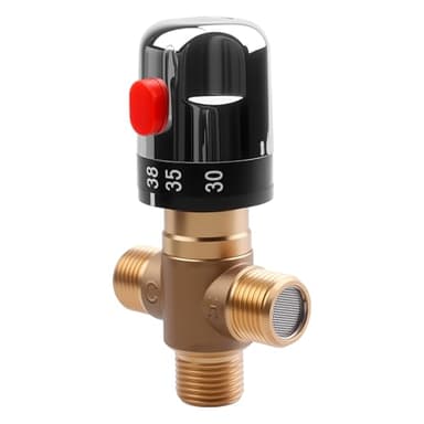 Vanne de mélange thermostatique, mélangeur thermostatique à 3 voies, mélangeur thermostatique G1/2, vanne de contrôle de la température de l'eau, vanne de mélange thermostatique pour utilisation