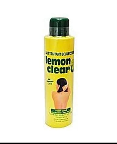 Lait lemon clear, lait eclaicissant et blanchissant aux acides de fruits pour peau noire sans hydroquinone