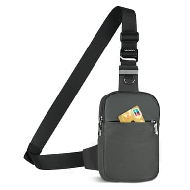 BROADREAM Sling Bag Sac de Poitrine Hommes Femmes avec Blocage RFID, Travel Téléphone Bodybag Chest Crossbody Shoulder Bags, Sac Poitrine Poche Résistant à l'eau pour Sport