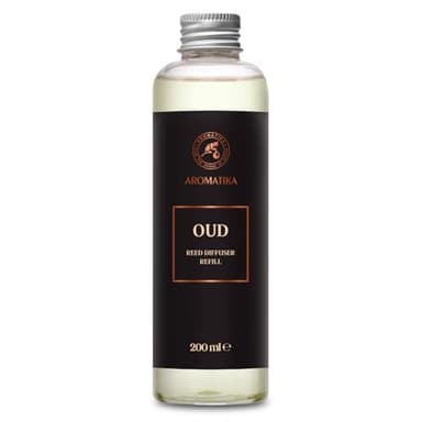 Recharge Diffuseur de Oud 200ml - Naturel Fragrance - Parfum boisé - Désodorisant - Aromathérapie - Parfum de Ambiance - Parfum Frais et de Longue Durée - Assainisseur de Air