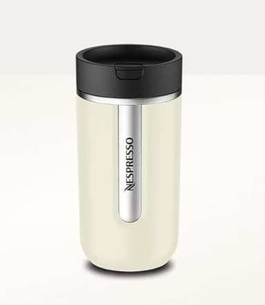 NESPRESSO Travel Mug Medium Vanilla Ice 400 ml | Gobelet isotherme froid et chaud pour café, thé, matcha, etc. | Anti-fuite | Passe au lave-vaisselle | Gobelet à café à emporter | Tasse à café à