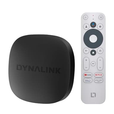 Google TV Box - Boîte TV 4K UHD Compatible Google TV et Netflix Certifié, Smart TV Box Prenant en Charge GoogleAssistent, Dolby Audio, HDR10+, Chromecast, Dualband-WiFi BT5.0, 2GB+16GB Streaming Box