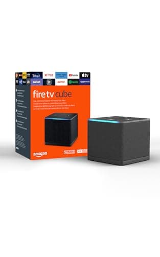 Amazon Fire TV Cube (Nouvelle génération), Lecteur multimédia en streaming, Mains-libres avec Alexa, Wi-Fi 6E, 4K Ultra HD