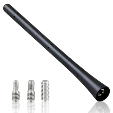 Antenne de Voiture, Accessoires de Voiture FM AM 17 cm, Antenne Autoradio Puissante pour Tuner Stéréo Auto Camion SUV Véhicule, Remplacement Universel avec Vis M4.0 M5.0 M6.0, Installation Facile