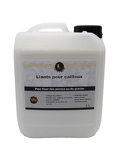 Liant de gravier/fortifiant de gravier (5 L) Liant pour relier des cailloux ou des graviers de toutes sortes dans un bidon de 5 L.