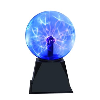 DELIPOP 6 Pouces Boule de Plasma, Lampe de Sphère Magique Sensible au Son et au Toucher, Flash Lampe à Plasma Sphère, Lumières de Nuit de Nouveauté de Lumière Bleu