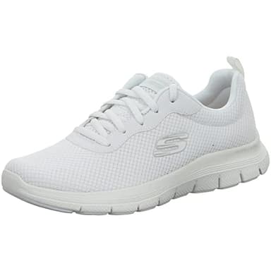 Skechers Femme Flex Appeal 4.0 Brilliant View Basket, White Mesh Trim, 39 EU