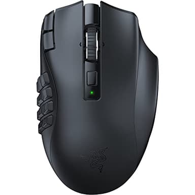 Razer Naga V2 HyperSpeed - Souris de Jeu MMO sans Fil Ergonomique (avec 19 Boutons programmables, sans Fil HyperSpeed (2,4 GHz), Bluetooth, jusqu'à 250 Heures, capteur Optique Focus Pro 30K) Noir