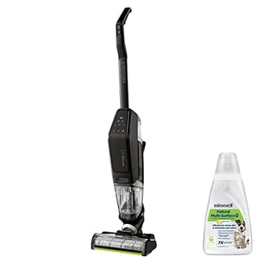 Bissell CrossWave X7 Cordless Pet - Aspirateur/Nettoyeur/Sécheur 3-en-1 - Spécial Animaux - Multi-Surfaces pour Sols Durs et Moquettes, Secs et Humides - sans Fil - 75dB - Noir/Transparent - 2955N