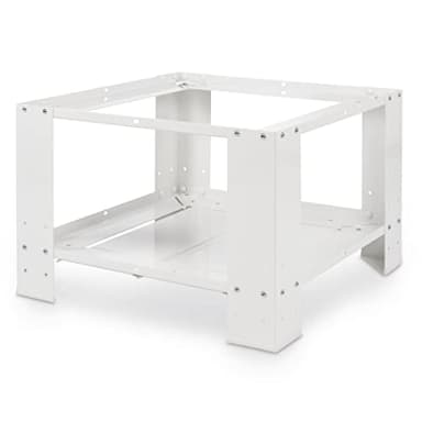 Xavax Socle Universel pour Lave-Linge et Sèche-Linge, Réhausse avec Compartiment de Rangement, Hauteur 40 cm, Capacité de Charge 150 kg, 60 x 60 cm, Amortisseur de Vibrations, Blanc