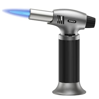 Sondiko Chalumeau de Cuisine, Briquet Chalumeau Rechargeable pour la Cuisine, Brûleur à Souder avec Verrouillage de Sécurité pour Soudure (Butane Non Inclus)