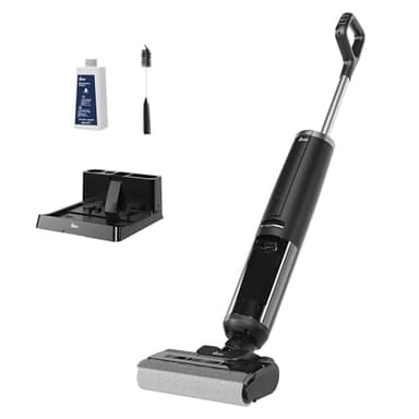 Hoover Aspirateur sans Fil Eau et Poussière Laveur de sols HW300, Puissant 16 000Pa, Autonomie 40min, Tech.Anti-Twist Anti-emmêlement, Auto-Nettoyage & Séchage à l’air Froid, Nettoyage Double Bords