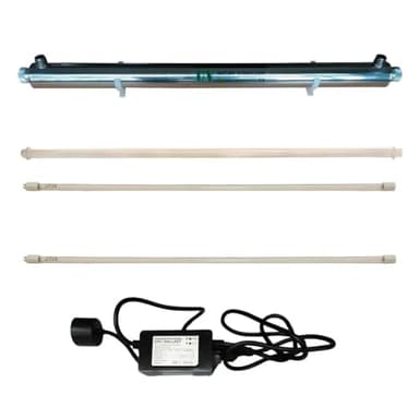 Realgoal Purificateur d’eau UV55W-2L 12GPM pour la purification de toute la maison, entrée/sortie 3/4 "mâle (ajouter 1 filtre supplémentaire)