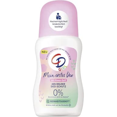 CD Girl Déodorant roll-on | Mon premier déodorant à l'extrait d'aloe vera bio | Sans sels d'aluminium | Protection durable pendant 48 h | Produit de soin végétalien | Convient aux peaux sensibles | 50