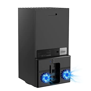 FastSnail Ventilateur de refroidissement Compatible avec Xbox Series X, refroidisseur USB avec 1 concentrateur USB ，Ventilateur arrière à double ventilateur Compatible avec Xbox Series X