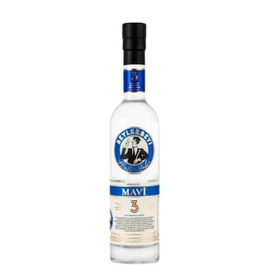 Beylerbeyi - Mavi Raki 35cl | Eau de Vie Turque Aromatisée à l'Anis - 100% Raisins Frais - Sans Sucres Ajoutés | Triple Distillation - Volume d'Alcool 45%