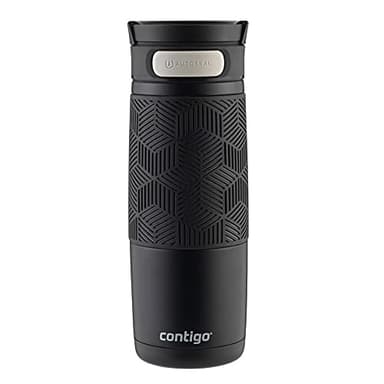 Contigo Mug Isotherme Transit Autoseal, 470ml, Mug de Voyage en Inox Isotherme, Travel Mug, Gobelet Cafe, Tasse à Thé sans BPA avec Couvercle Facile à Nettoyer, Noir Mat., 1 Unité (Lot de 1)