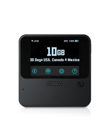 FREEBOT Hotspot mobile sans carte SIM avec 10 Go de données US/CA/MX 30 jours, routeur WiFi portable 4G LTE pour plus de 150 pays, connecter 10 appareils, idéal pour les voyages et le travail à