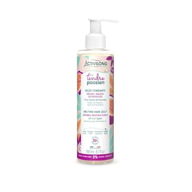 ACTIVILONG - Gelée Fondante Tendre Passion - Cheveux Ondulés, Bouclés, Frisés et Crépus - 99% d'ingrédients d'origine naturelle - Sans Silicône - Sans Alcool Ajouté - Made In France - 260 ml