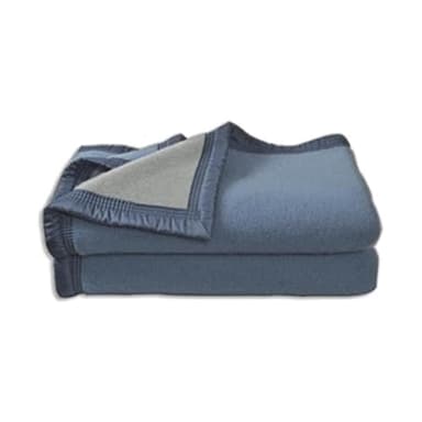 POYET MOTTE Couverture Laine Myosotis/Ciel 180 x 240 cm - Gamme Aubisque