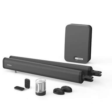 Avidsen Motorisation à vérins pour portail battants-Teha connect-avec feux clignotant-deux telecommandes et photocellules-portail ajouré ou semi ajouré jusqu'a 3.5m et 300kg, Compatible Wifi, Noir