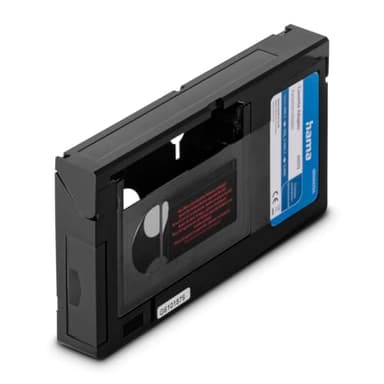 Hama Adaptateur Cassette VHS-C/VHS (Convertisseur Vidéo VHS C vers VHS, Cassette Adaptatrice Motorisée pour magnétoscope, 6 Mm, Non Compatible 8mm/MiniDV/Hi8) Noir