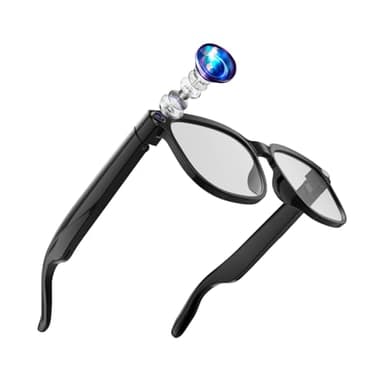 AHENOD Lunettes intelligentes AI 32 Go avec caméra HD 4K, Lunettes avec caméra Anti-tremblement 8 MP, Prise en Charge de l'enregistrement vidéo, Traduction en Temps réel, Verres photochromiques