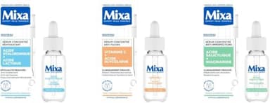 Lot Mixa - Sérum Concentré Anti-Taches - Pour les Teints Ternes + Mixa - Sérum Concentré Réhydratant - Pour Peaux Déshydratées + Mixa - Sérum Concentré Anti-Imperfections - Pour peaux à imperfections