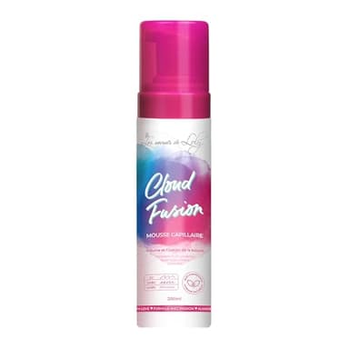 Les Secrets de Loly – Cloud Fusion – Mousse coiffante fixante Volume & définition – Cheveux ondulés, bouclés et frisés – Avec acide hyaluronique – 200 ml