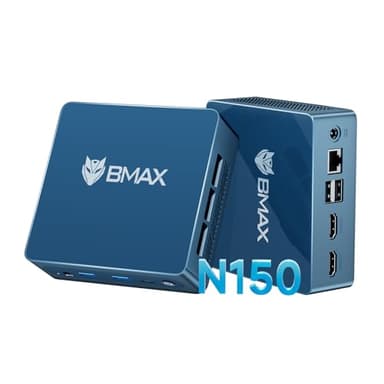 BMAX Mini PC W-11 PRO,Intel Twin Lake N150 (mise à niveau N95/N97/N100)12Go DDR5 RAM 512Go M.2 SSD, Mini Ordinateur de Bureau, Double écran/HDMI/Type-C/WiFi 5/BT 5.0, Tour PC pour école,Maison,Bureau