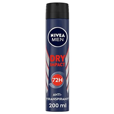 NIVEA MEN Déodorant Spray Dry Impact (1 x 200 ml), déodorant homme protection efficace 72 h, anti-transpirant aisselles testé et approuvé dans les situations du quotidien