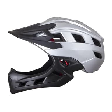 Harilla Casque de Protection pour Enfants, Casque de Vélo Tout-Terrain, Casque Intégral pour BMX, équipement de Sécurité, Argent Noir