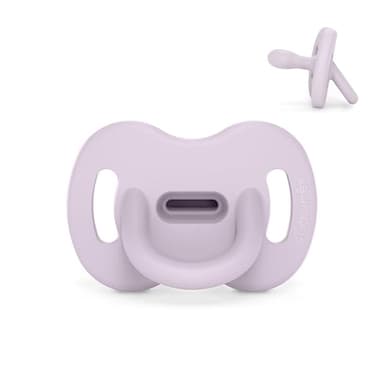 Suavinex, Sucette Tout Silicone pour Nouveau-nés, pour Bébé 0/6 Mois et Naissance, avec Tétine Symétrique SX Pro, Réversible, Super Douce et Souple, Idéal pour Dormir, Lavender