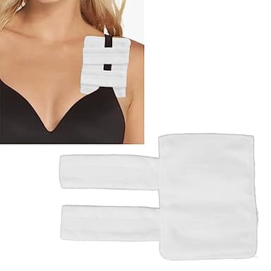 Coussinet de Sangle de Soutien-gorge Post-Chirurgie Antidérapant, Implants de Stimulateur Cardiaque et Récupération de la Chirurgie Mammaire, Confortable (Blanc)