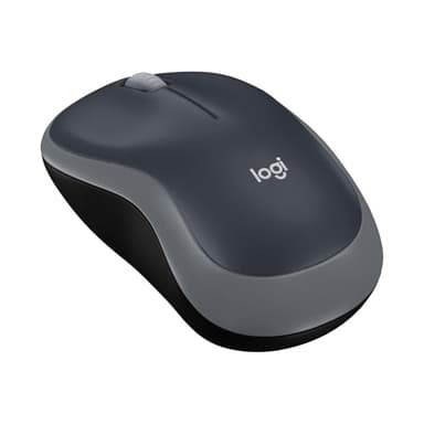 Logitech M185 Souris sans Fil, 2.4 GHz avec Mini Récepteur USB, Longévité de la Pile 12 Mois, Résolution du Capteur 1000 PPP, Ambidextre, Compatible PC, Mac, Ordinateur Portable - Gris/Noir