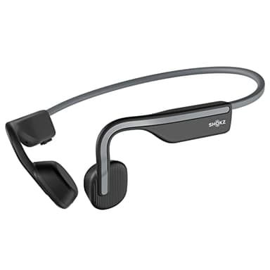 SHOKZ OpenMove Casque à Conduction osseuse, écouteurs Bluetooth 5.1 à Oreilles Libres, Son Clair, 6h Batterie, léger 29g, IP55, Entendre l'environnement, pour la Course et Usage Quotidien, Gris