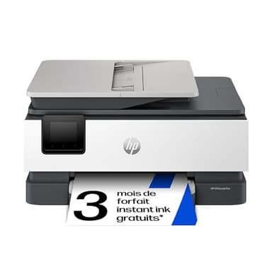 HP OfficeJet Pro 8132e, 40Q45B, Imprimante Multifonction à Jet d'encre A4 Couleur, Recto Verso Automatique, 20 ppm, Wi-FI, 3 Mois de Forfait Instant Ink Gratuit, Grise