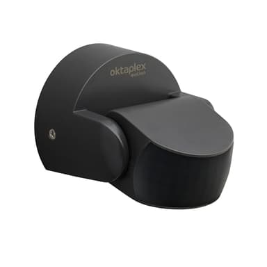 Oktaplex Bea détecteur de Mouvement extérieur IP65 orientable à 180° capteur Infrarouge portée de 10m 230V Anthracite avec capteur de crépuscule