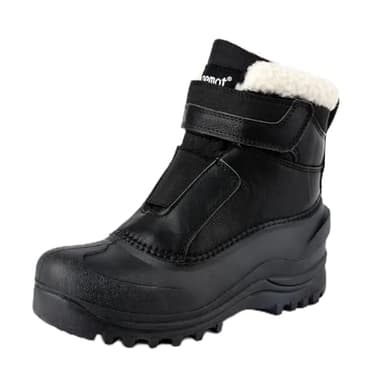 riemot Bottes de Neige Femme, Boots D'hiver D'extérieur,Imperméable et Antidérapant Chaussures de Trekking Outdoor Confort, Boot Thermiques Doublées et Chaudes Hiver à Enfiler, Noir Femmes EU 39